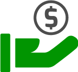 mano recibiendo dinero